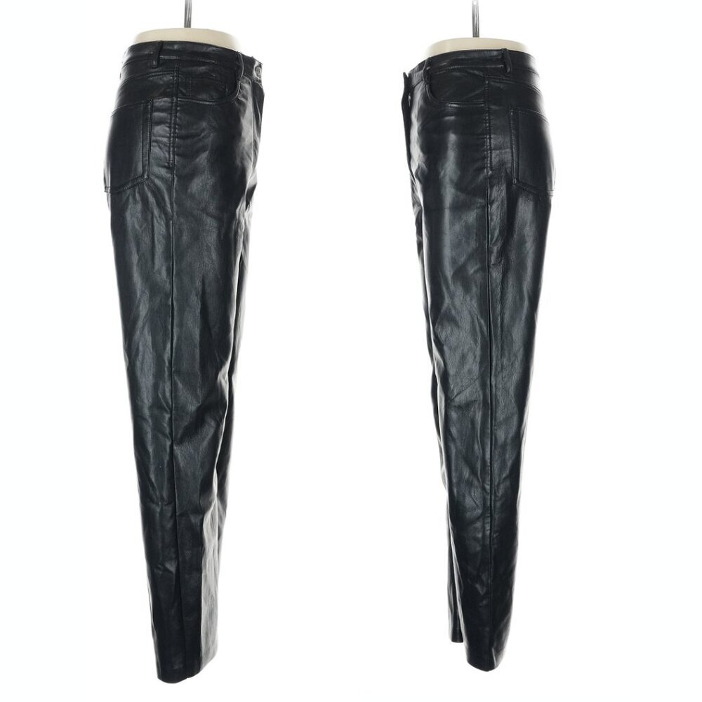 Aritzia Wilfred The Melina Vegan Leather Pants in Black Sz 8, 34" inseam - Picture 4 of 9